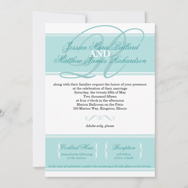 Classic Elegance Wedding Invitation (Front)