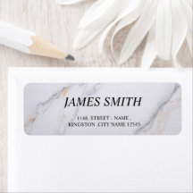 Classic Elegance White Marble Address