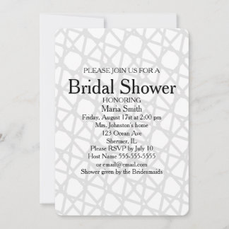 Classic Elegant Abstract Bridal Shower Invitation