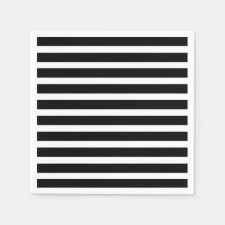 Classic elegant Black and White strips Napkin