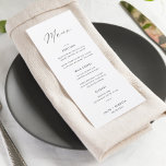 Classic Elegant Black and White Wedding Menu<br><div class="desc">This classic simple wedding menu will add a touch of elegance to your Wedding party decor. All text is editable,  just click on 'Personalise this template'. Corresponding items including Wedding Invitation suite are also available.</div>