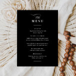 Classic Elegant Black and White Wedding Menu<br><div class="desc">Classic Elegant Black and White Wedding Dinner Menu. It features a chic black and white design with a monogram,  script details,  simple frame and formal editable text. Click the edit button to customise this design.</div>