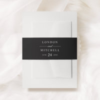 Classic Elegant Black Custom Wedding Monogram