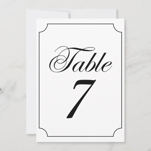 Classic Elegant Black White Ticket Frame Wedding Invitation (Front)