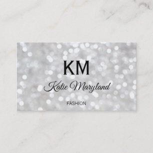 Classic Elegant Bokeh Glitter Glamour Business Card