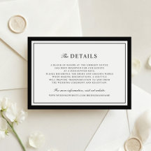 Classic Elegant Border Frame Wedding Details