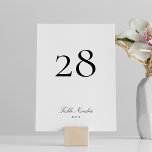 Classic Elegant Calligraphy Black & White Wedding Table Number<br><div class="desc">This Design is part of a collection;
Please get in touch with me if you need help finding matching designs or products;
Also available in alternate colours</div>