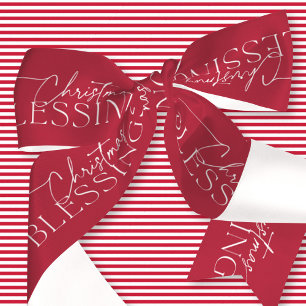 Classic Elegant Christmas Blessings Holiday Satin Ribbon