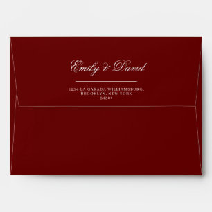 Classic Elegant Crimson Red Minimal Envelope