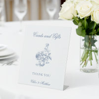 Classic Elegant Dusty Blue Floral Wedding