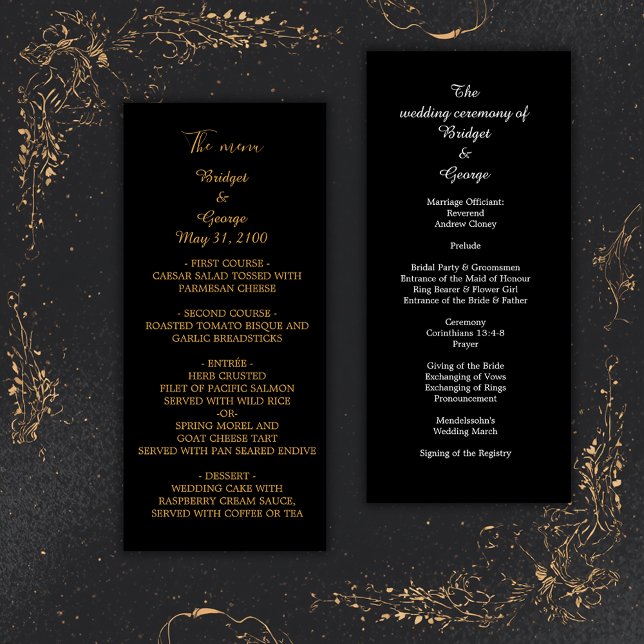 classic elegant filigree menu & program wedding (Creator Uploaded)