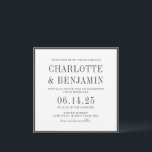 Classic Elegant Formal Black Border Frame Wedding Invitation<br><div class="desc">Classic Elegant Formal Black Border Frame Wedding Invitation</div>