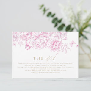 Classic Elegant French Floral Wedding Enclosure Card