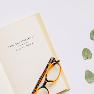 Classic Elegant From The Library Of Custom Name Rubber Stamp