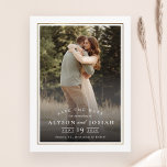 Classic Elegant Gold Wedding Photo Save The Date<br><div class="desc">This Classic Elegant Gold Wedding Photo Save the Date card is simple and versatile. It features a chic white background with a simple gold frame,  vertical photo and formal editable text. Click the edit button to customize this design.</div>