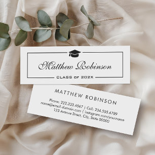 Classic Elegant Graduate Graduation Insert Card