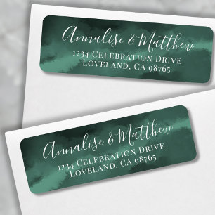 Classic Elegant Green Wedding Return Address