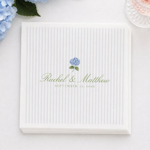 Classic Elegant Hydrangea Wedding Napkins