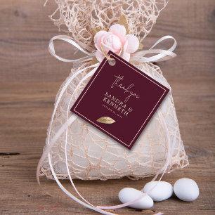 Classic & Elegant I Bulg Rose  I Thank you Wedding Favour Tags