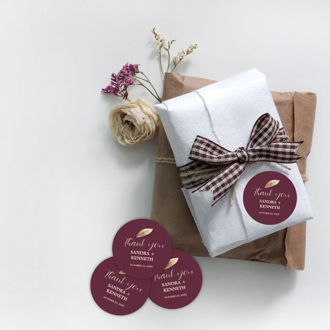 Classic & Elegant I Bulgarian Rose I Thank you  Classic Round Sticker (Creator Uploaded)