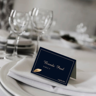 Classic & Elegant I Dark Blue I Menu Place Cards