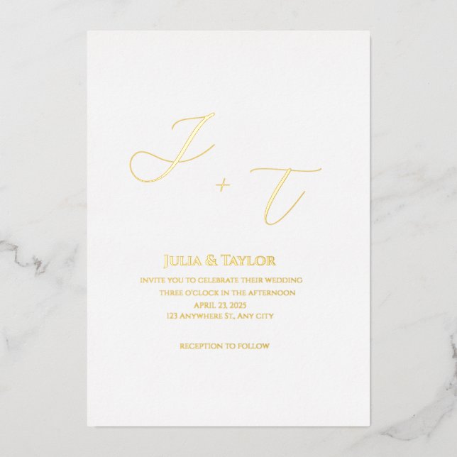 Classic   Elegant Invitation (Front)