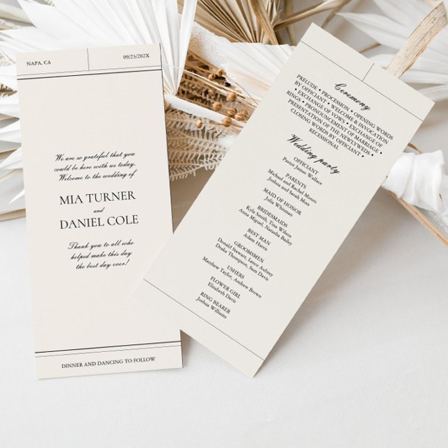 Classic Elegant Light Grey Vintage Wedding Program (Classic Elegant Light Gray Vintage Wedding Program)