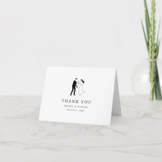 Classic Elegant Minimalist Hand Drawn Thank You Card