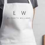 Classic Elegant Modern Minimalist Monogram Name Apron<br><div class="desc">Elevate your culinary experience with our Classic Elegant Modern Minimalist Monogram Name Cooking Apron. This kitchen essential seamlessly merges timeless elegance with contemporary minimalism. Crafted with precision, this apron is not just a practical accessory but also a statement of personal style. The customisable monogram and name option allows you to...</div>