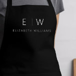 Classic Elegant Modern Minimalist Monogram Name Apron<br><div class="desc">Elevate your culinary experience with our Classic Elegant Modern Minimalist Monogram Name Cooking Apron. This kitchen essential seamlessly merges timeless elegance with contemporary minimalism. Crafted with precision, this apron is not just a practical accessory but also a statement of personal style. The customisable monogram and name option allows you to...</div>