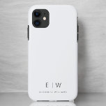 Classic Elegant Modern Minimalist Monogram Name Case-Mate iPhone Case<br><div class="desc">Elevate your smartphone with our Classic Elegant Modern Minimalist Monogram Name iPhone Case. This meticulously designed case combines timeless sophistication with contemporary minimalism. Crafted to perfection, it not only protects your device but also adds a touch of personalised style. The monogram and name customisation options make it uniquely yours, adding...</div>