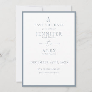 Classic Elegant Monogram Save the Date Invitation