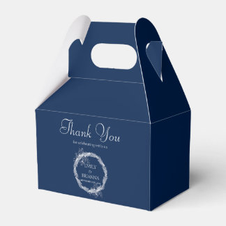 Classic Elegant Navy Blue wedding  Favour Box