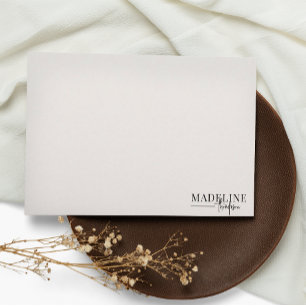 Classic Elegant Neutral Beige Stylish Card