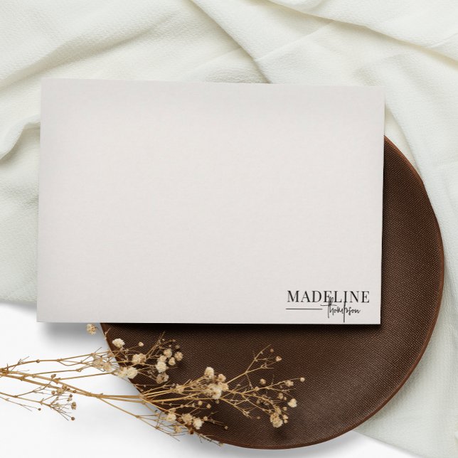 Classic Elegant Neutral Beige Stylish Card (Creator Uploaded)