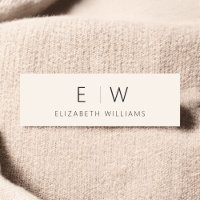 Classic Elegant Neutral Minimalist Monogram Name