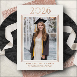 Classic Elegant Photo Graduation Announcement