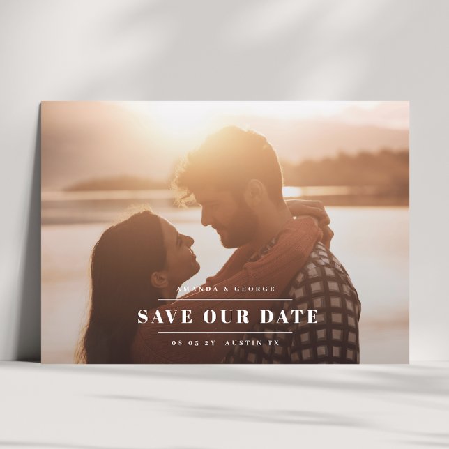 Classic & Elegant Photo Wedding Save The Date (Creator Uploaded)
