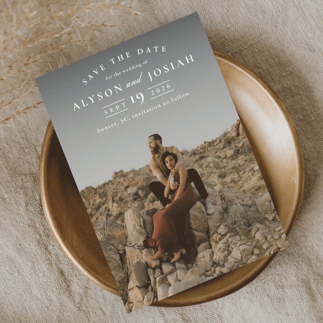 Classic Elegant Photo Wedding Save The Date Magnetic Invitation (Creator Uploaded)