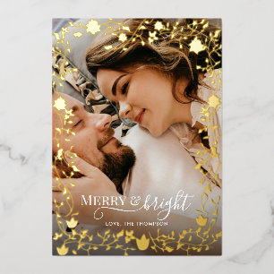 Classic Elegant Poinsettia Berries Floral Photo