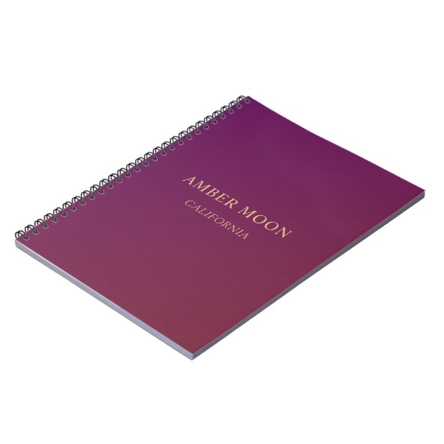 Classic Elegant Professional Burgundy Wine Colour Notebook (Left Side)