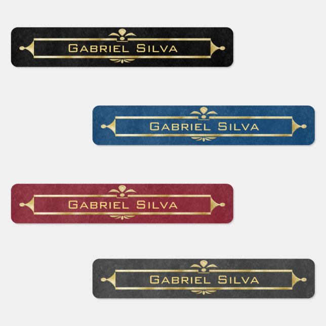 Classic Elegant Professional Gold Deco Name (Group)