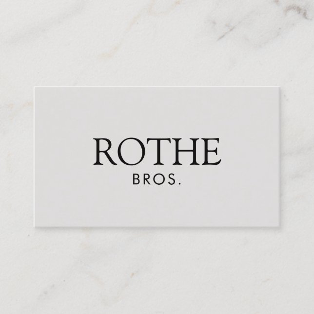 Classic Elegant Professional Taupe Grey Business Card (Front)