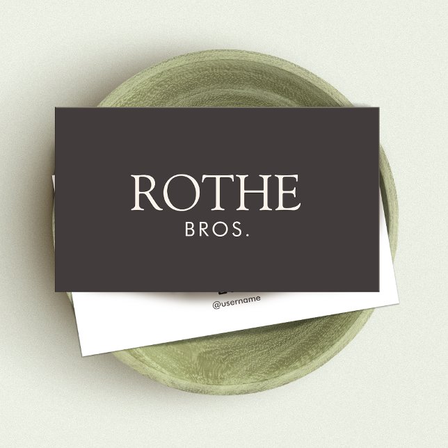 Classic Elegant Professional Taupe Grey Business Card (Creator Uploaded)