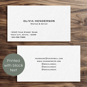 Classic & Elegant Professional Thick Luxury Black Business Card