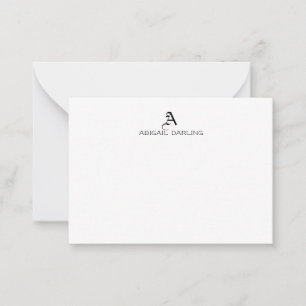 Classic Elegant Professional Thin Border Note Card