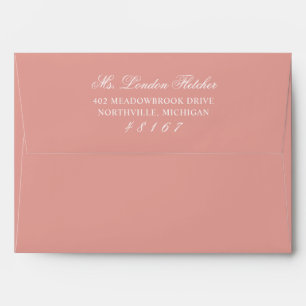 Classic Elegant Rose Gold Wedding Mailing Envelope