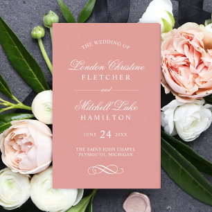 Classic Elegant Rose Gold Wedding Programs