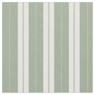 Classic Elegant Sage Green French Ticking Stripe Fabric