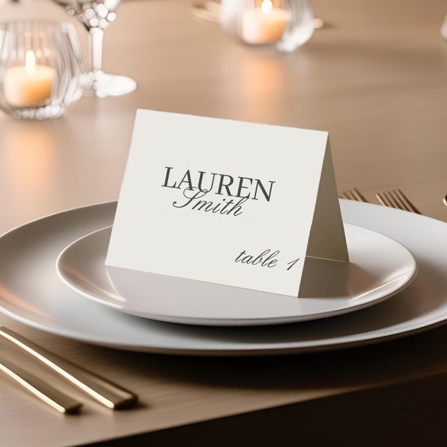 Classic Elegant Sage Wedding Place Card (Creator Uploaded)